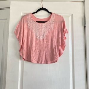 Girls pink flowey top